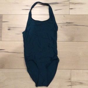 Teal Halter Dance Leotard